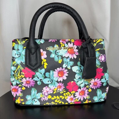 Bolso Christian Siriano Floral Bolso con Asa Superior Diseñador Pequeño Foto 1 de 4