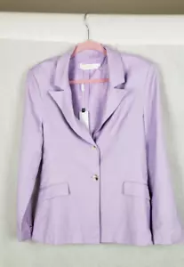 ASTR The Label Blazer Jacket M Lilac Purple Button Linen Blend Work Easter Mom - Picture 1 of 7