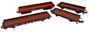 4x MÄRKLIN Güterwagen Waggon Niederbordwagen DB H0 Modellbahn - INKgrafiX TOYS - Picture 1 of 13