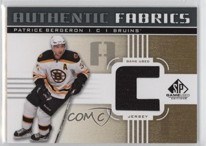 2011 SP Game Used Edition Authentic Fabrics Gold Patrice Bergeron (C) #AF-PB.2