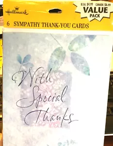 SYMPATHY THANK YOU Karten, 6 Karten Pack, alle gleiches Design, "MIT BESONDEREM DANK" V7 - Bild 1 von 3