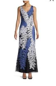 NWT JS Collections Textured Leaf Gown Dress Size 10 - Picture 1 of 2