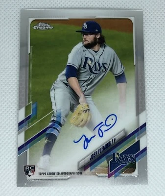 2021 Topps Chrome Josh Fleming Rookie Autograph - Rays RC Auto - Image 1 of 2