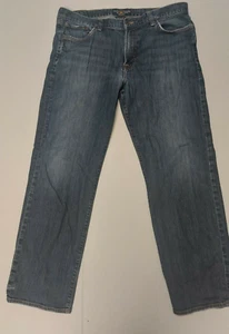 Lucky Brand 361 Vintage Straight Jeans Mens 38x32 Blue Light Wash Denim 5-Pocket - Picture 1 of 7