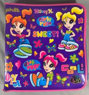 Carpeta de 3 anillas con cremallera para niña LISA FRANK Milleny M PHAT WHAT DIVA Foto 1 de 4