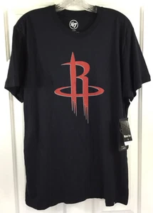 Houston Rockets T-Shirt Adult Large Black 47 Brand NBA Basketball Shirt Mens - Picture 1 of 7