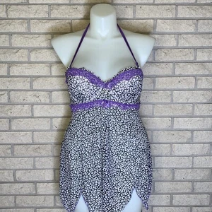 Vintage Nature Intimates Multicolored Semi Sheer Slip Dress Size 36 Bust Medium - Picture 1 of 12