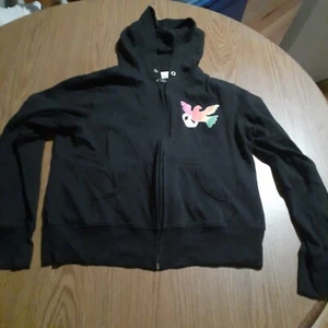 Hoodie (L) Peace / Teddy Bear (Feather Brand) Lightweight full zip - Picture 1 of 7