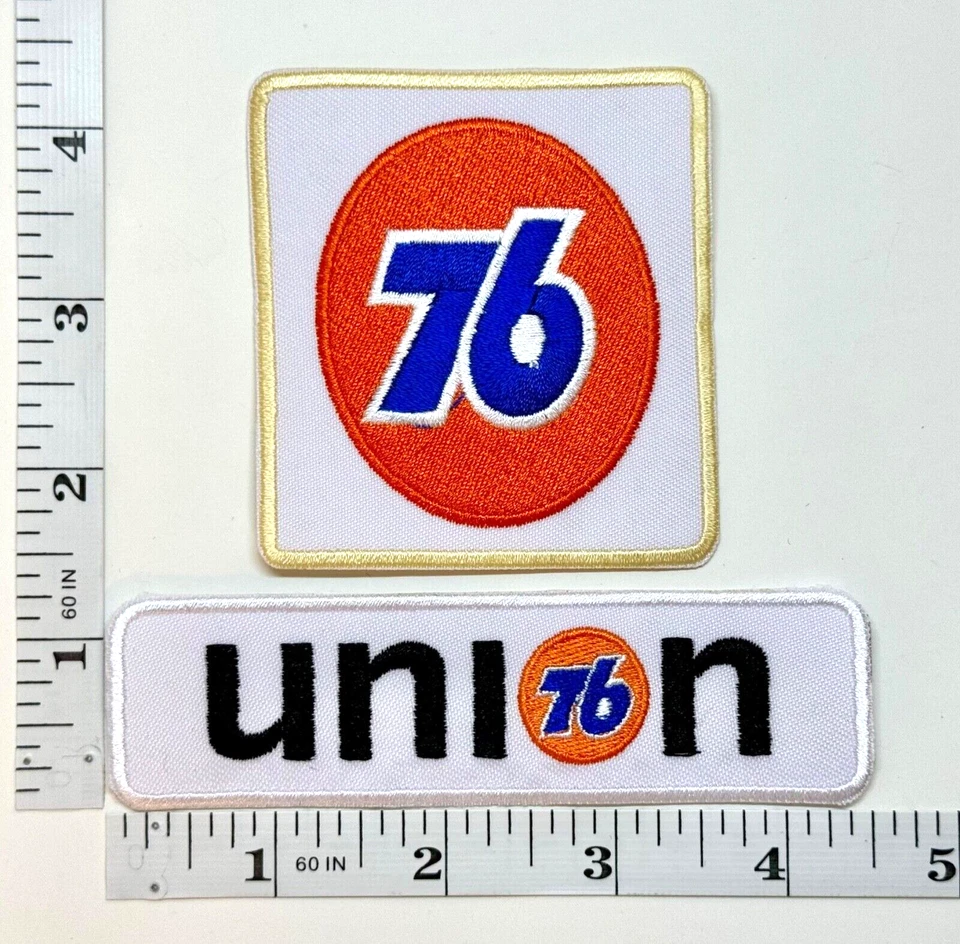 Embroidered Patch Set - Union 76 - Motor Oil - Gasoline - 2-Patch Set - Iron-on - Image 1 of 1