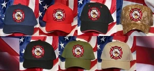 VOLUNTEER FIRE DEPARTMENT HAT PATCH CAP VFD US FIREMEN QUILT GIFT FD USA - Picture 1 of 16