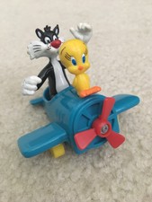 Looney Tunes Sylvester And Tweety Bird PVC Figure Vehicle McDonald’s Toy 1989