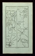 IRELAND, GALWAY, TUAM, DUNMORE, antique road map, Taylor & Skinner, 1783
