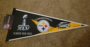 Pittsburgh Steelers Dan Rooney Autographed Super Bowl XLV Pennant - Picture 1 of 3