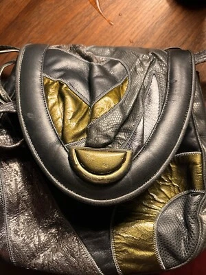 Bandolera Sharif oro, plata, negro patchwork vintage bordada diseño elegante Foto 1 de 4