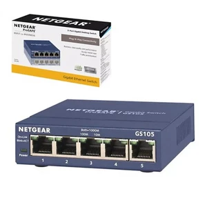 NETGEAR 5 Port Gigabit Ethernet Unmanaged Network Switch GS105 - Picture 1 of 5