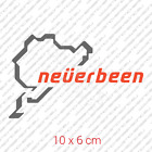 Never been Nurburgring parody car bumper sticker decal vinyl - Black and Red