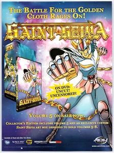 Pubblicità Stampa Vintage 2003 Anime Saint Seiya Classico Originale Promo Poster Arte - Foto 1 di 4