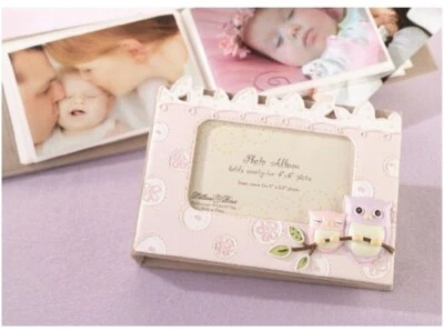 Álbum marco de fotos Lillian Rose bebé niña búho rosa 4"x6" 7x5x1,75" 24PH210-OP Foto 1 de 4