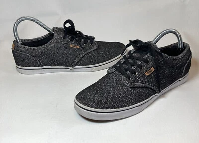 Zapatos Vans Off The Wall talla 9,5 de caña baja patinadora para mujer gris espiga con cordones Foto 1 de 4
