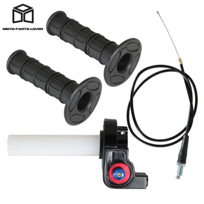 7/8" Motorcycle Twist Throttle Handle Grip with Cable For 50-250CC motocross ATV - Image 1 of 4