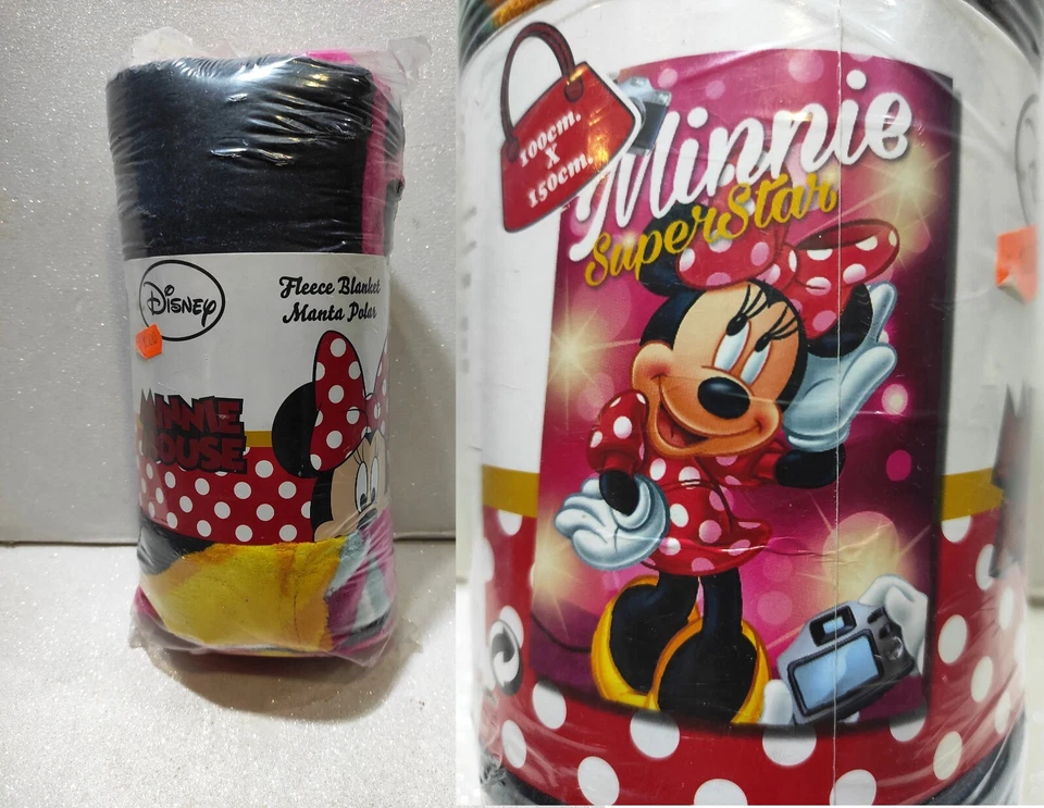 DISNEY MINNIE MOUSE PLAID MANTA POLAR CORAL FLEECE CORALINA BLANKET 150 X 100 CM - Immagine 1 di 1