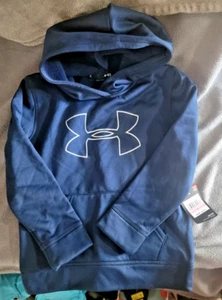 Under Armour Hoodie Sweatshirt Youth Kids Sz 6 Navy Blue ~ Brand New ~ free ship - Picture 1 of 5