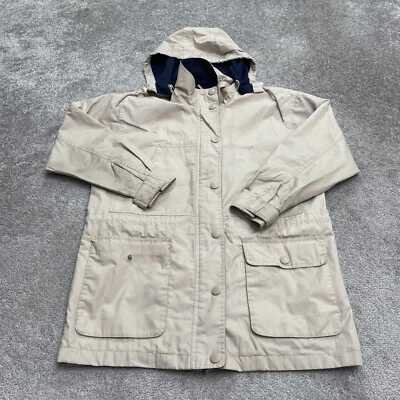 St. John's Bay Sudadera con Capucha Abrigo Largo Chaqueta Mujer Pequeña Mediana Beige Botón Informal Foto 1 de 4