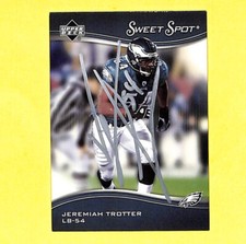 Jeremiah Trotter Signed Auto Autograph 2005 Upper Deck Sweet Spot Card Eagles