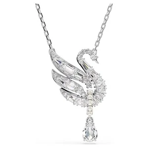Swarovski Zirconia Swan Pendant White, Rhodium Plated 5723387 - Picture 1 of 6