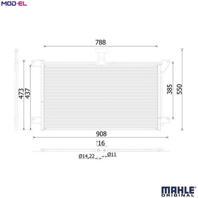CONDENSER AIR CONDITIONING AC 288 001S FOR SCANIA 4/-/series DC9.21/20 8.9L 6cyl - Image 1 of 4