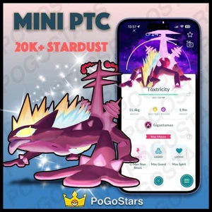 Pokémon PTC Go - Gigantamax Shiny Toxtricity (Low Key)✨Dark Skies Background✨ - Picture 1 of 1