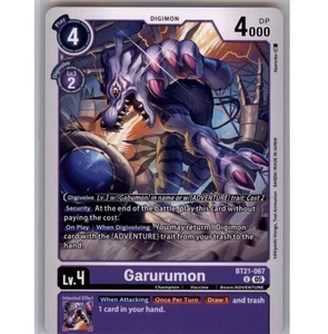 Garurumon Regular Uncommon World Convergence BT21-067 U NM - Bild 1 von 2