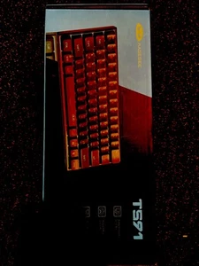 Clavier gaming filaire MAGEGEE TS91, largement compatible, couleur violet bleuté - Photo 1/8