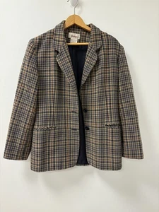 Blazer de Colección Worthington a Cuadros Talla 12 Academia Carrera Mezcla de Lana - Imagen 1 de 13