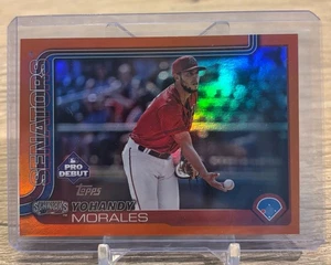 2025 Topps Pro Debut Yohandy Morales RC Orange Foil #'d /25 Nationals - Bild 1 von 2