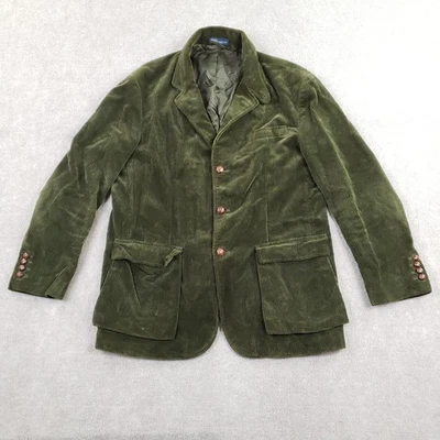 Polo Ralph Lauren Blazer Mens XL Green Corduroy Sport Coat Hunting Jacket - Image 1 of 4