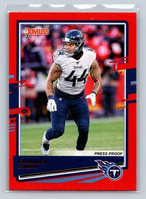 2020 Donruss Press Proofs Red #249 Kamalei Correa   Tennessee Titans C5 - Image 1 of 2