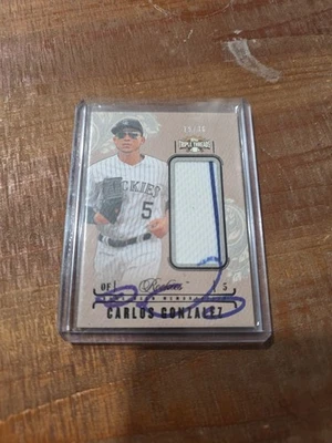 2014 Triple Threads Patch Carlos Gonzalez /36 Auto (Not Authenticated) - Image 1 of 4