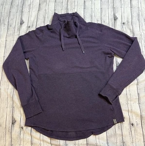 LL Bean Cozy Mixed Knit Pullover in Purple Heather Funnel Cowl Neck M Reg - Picture 1 of 4
