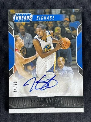2016-17 Panini Threads Kevin Durant #11 Threads Signage Auto Warriors /99 - Image 1 of 2