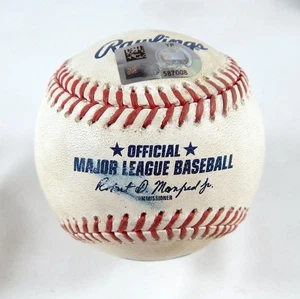 2023 Diamondbacks Nationals Game Used White Baseball Zach Davies CJ Abrams Foul - Picture 1 of 3