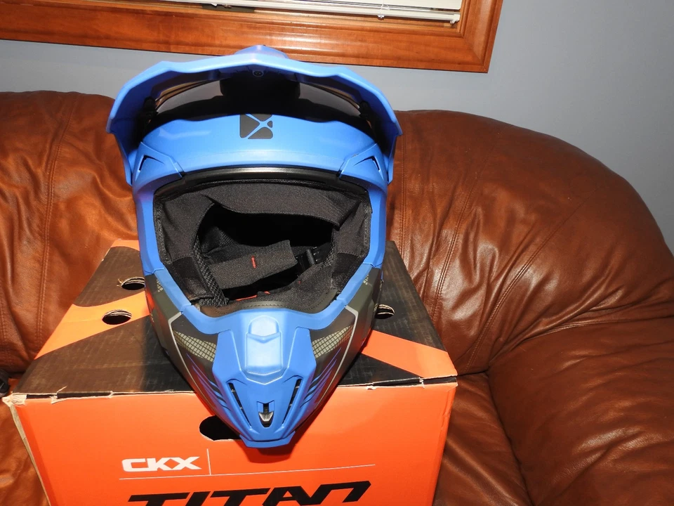 Casco CKX Titan Air Flow Backcountry invierno azul alfombrilla SIN gafas incluidas talla M Foto 1 de 4