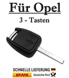 1x Ersatz Autoschlüssel Gehäuse für Opel 3-Tasten PKW Fernbedienung KS11 - HU100 - Picture 1 of 5