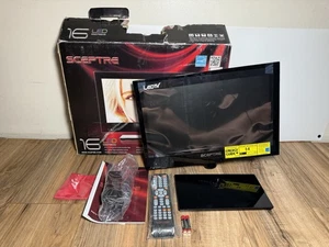 New Open Box 16 Inch SCEPTRE LED TV Flat Screen Built In DVD PLAYER Model - E16 - Picture 1 of 13