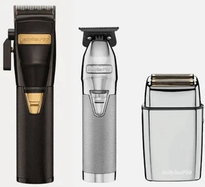 BaByliss PRO Black - Silver Clipper, Trimmer & Shaver SET - BRAND NEW - Picture 1 of 7