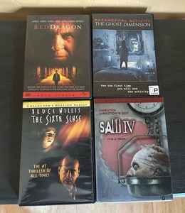 Horror lot DVD Red Dragon, The Sixth Sense, Paranormal Activity 6, Saw 4 - Picture 1 of 1