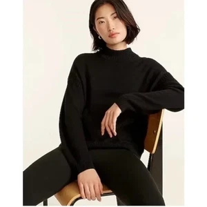 J. Rundhalsausschnitt Baumwolle Kaschmir aufgesetzte Tasche Stehkragen Pullover Small - Bild 1 von 10