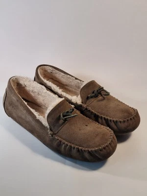 UGG Australia Dakota Women's Brown  Leather Slip On Moccasin Loafers Size 12 - Image 1 of 4