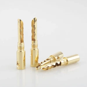 12PCS/20PCS Premium BFA Banana Plug HiFi-End Male Connectors for Speaker Cables - Picture 1 of 8