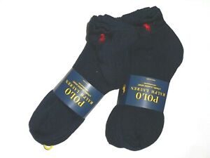 Polo Ralph Lauren mens 12 pack quarter low cut  athletic Socks -size Large -Navy